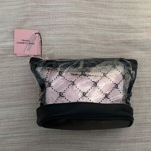 Juicy Couture Transparent Cosmetic Bag with Black Trim